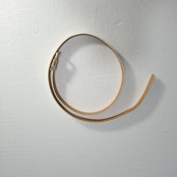 J. Crew Cream Snake-Print Leather Women's Belt Size S - Picture 7 of 11